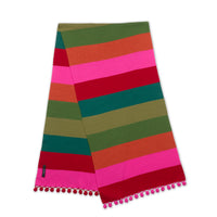 Rainbow Crossing Knitted Scarf-Rainbow