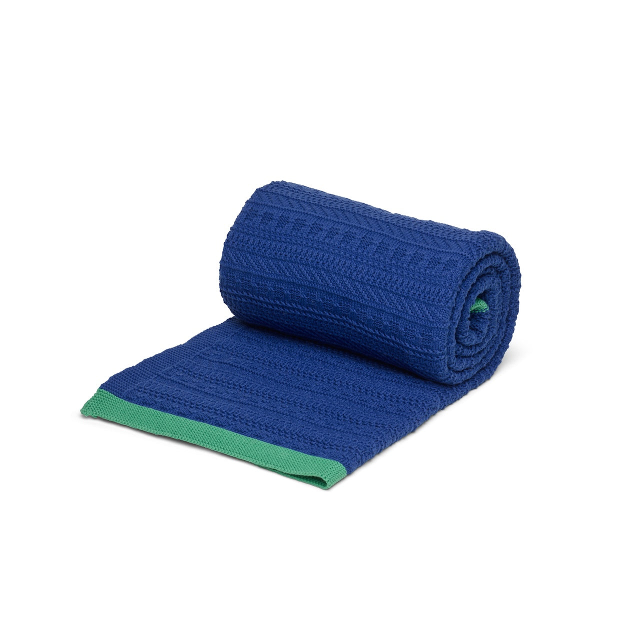 Carousel stripes Knitted Throw-Violet Blue