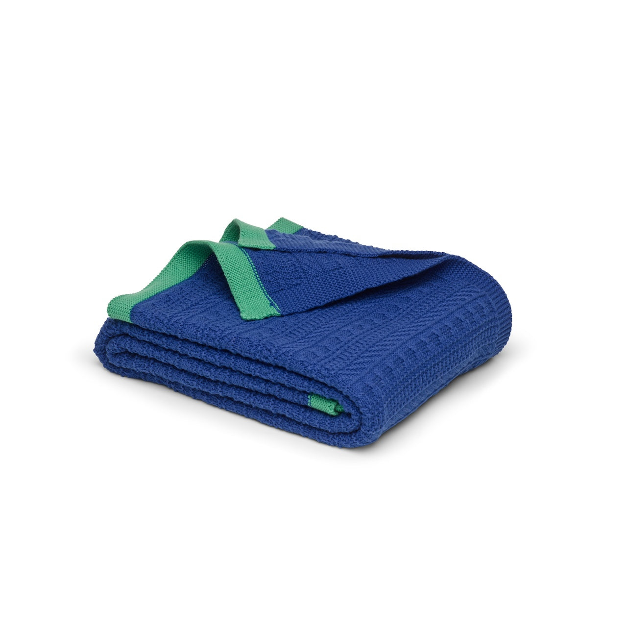 Carousel stripes Knitted Throw-Violet Blue