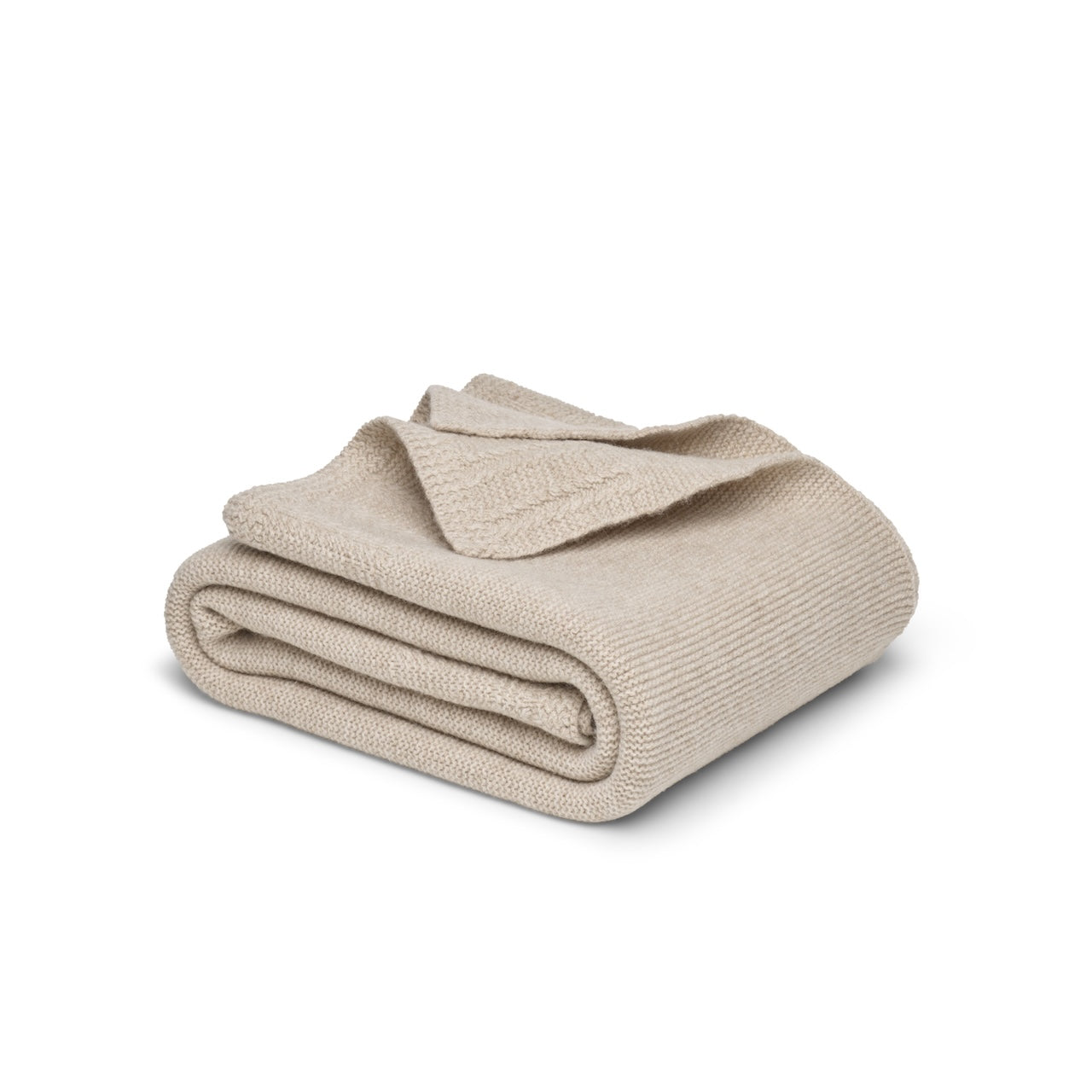 Rollercoaster Tracks Knitted Blanket-Linen