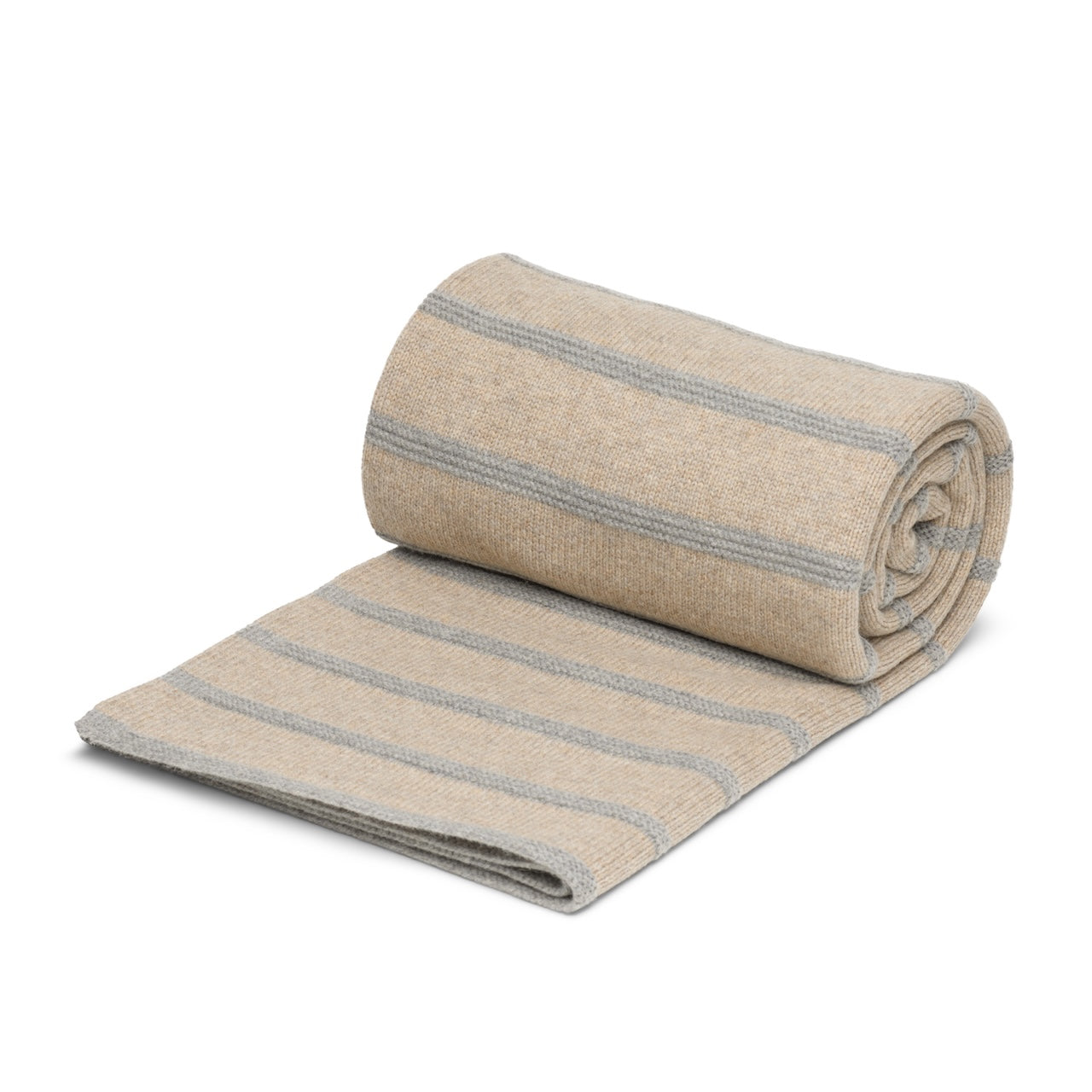 Hills & Valleys Knitted Throw-Oat