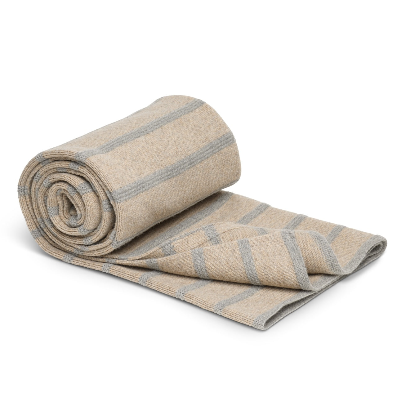 Hills & Valleys Knitted Throw-Oat
