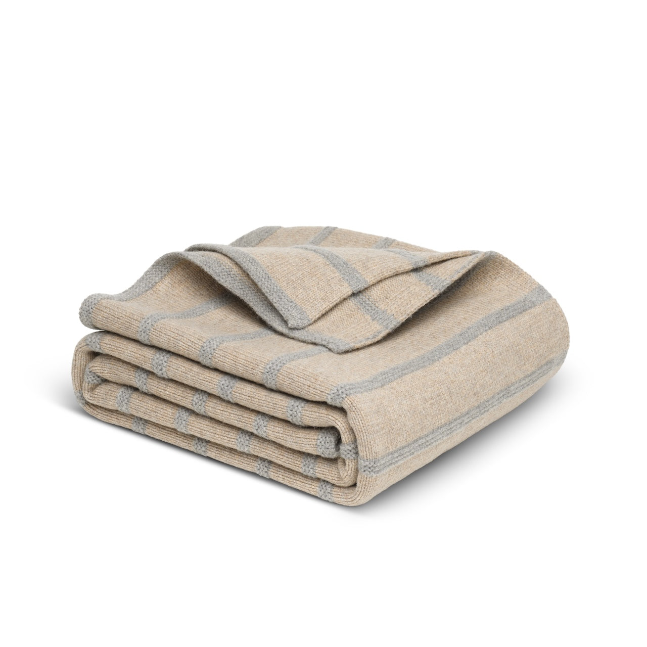 Hills & Valleys Knitted Throw-Oat
