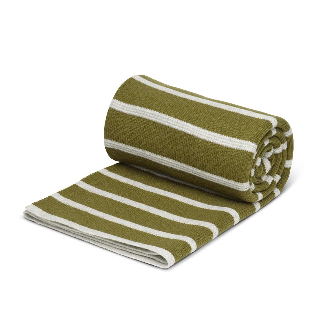 Hills & Valleys Knitted Throw-Vertiver Green