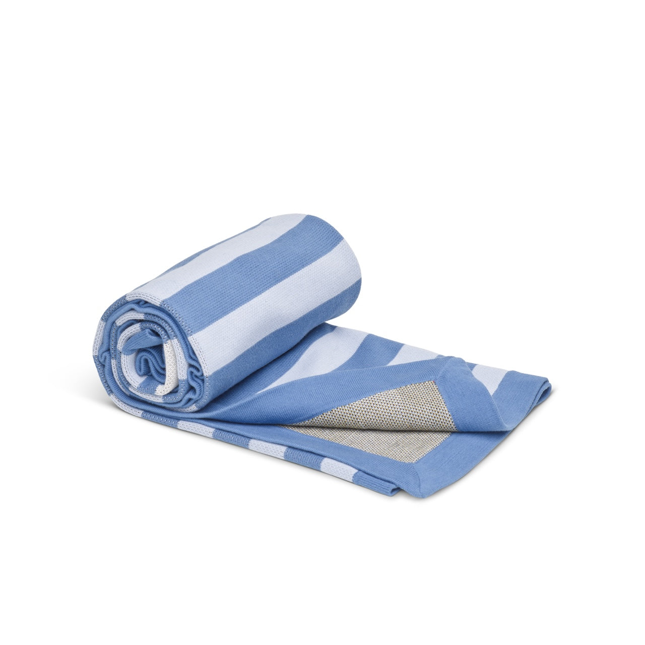 Happy Sunshine Knitted Throw-Pale Blue