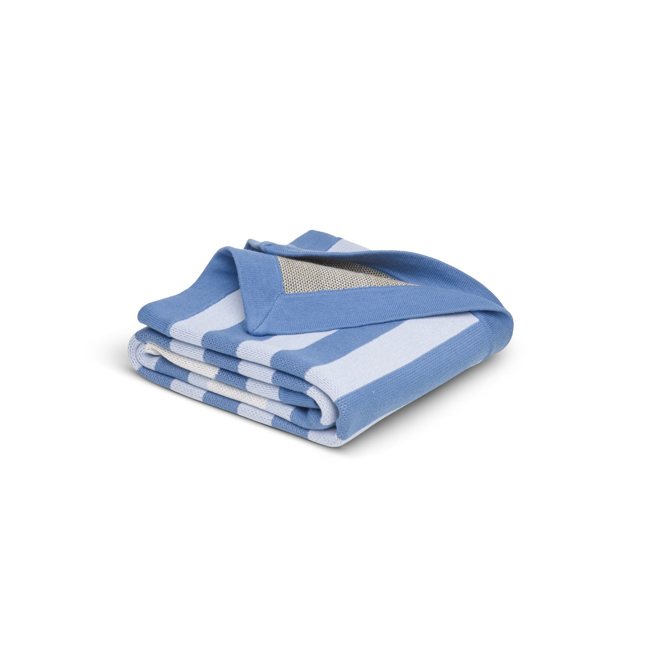 Happy Sunshine Knitted Throw-Pale Blue