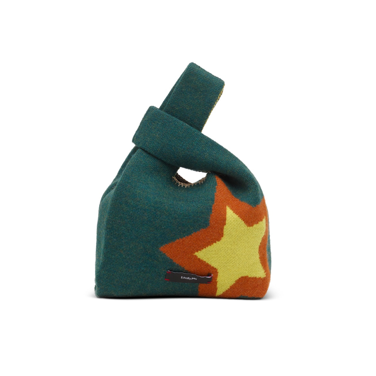 Star Pop Knitted Bag-Bottle Green