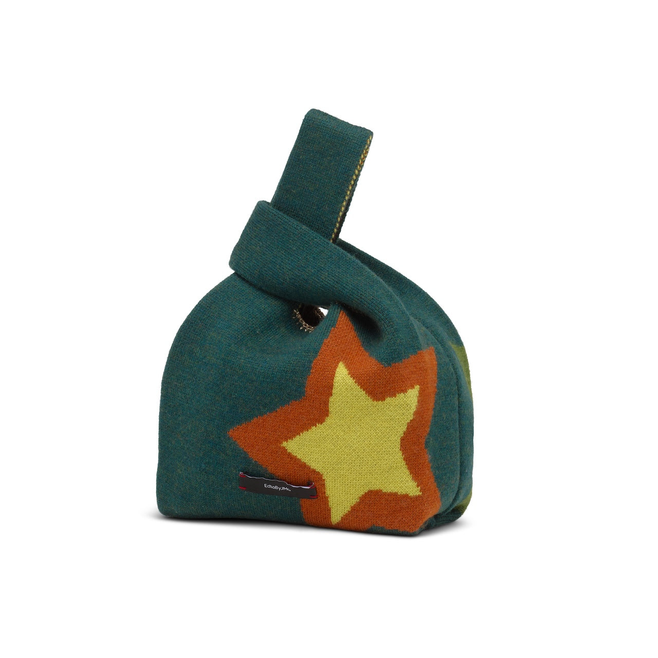 Star Pop Knitted Bag-Bottle Green