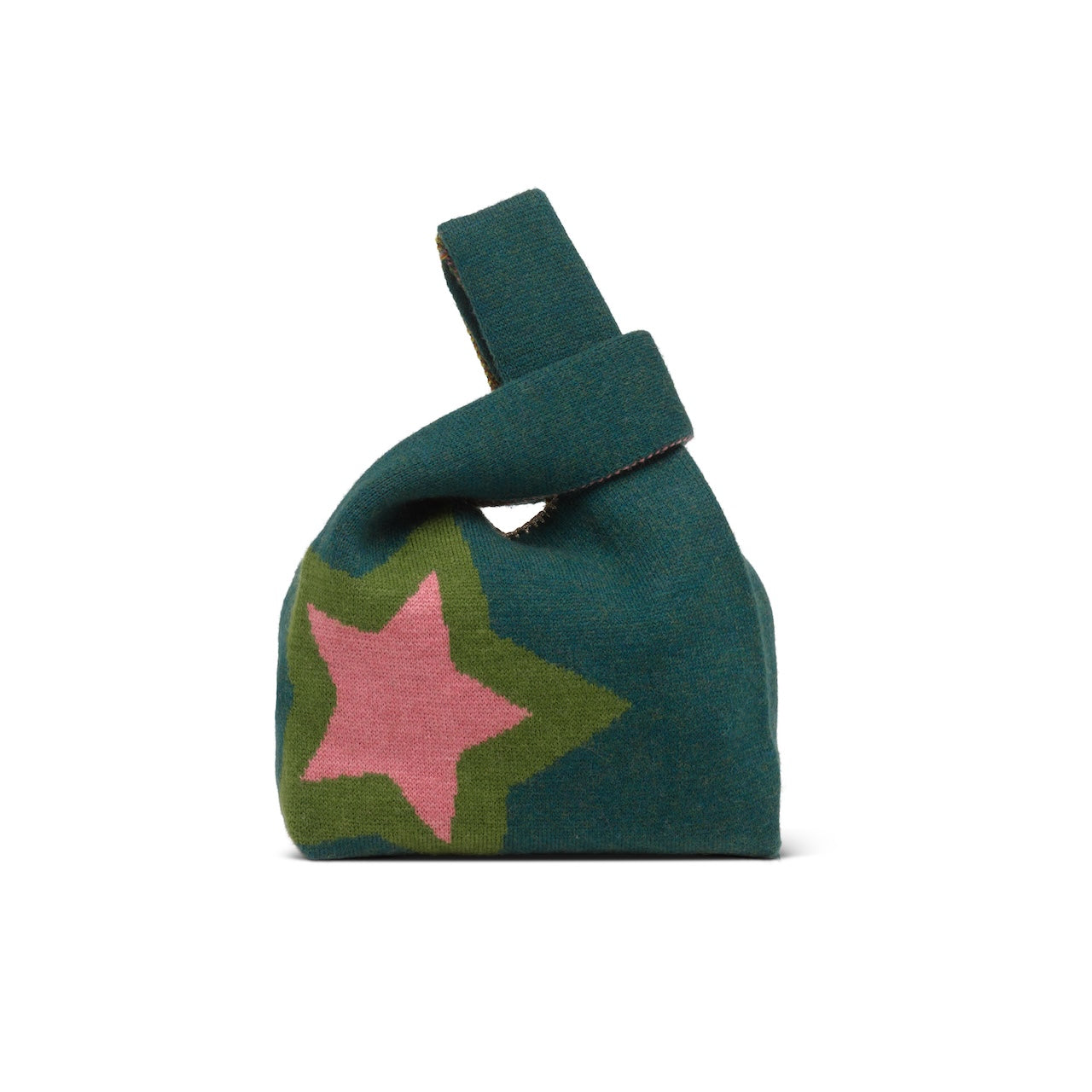 Star Pop Knitted Bag-Bottle Green