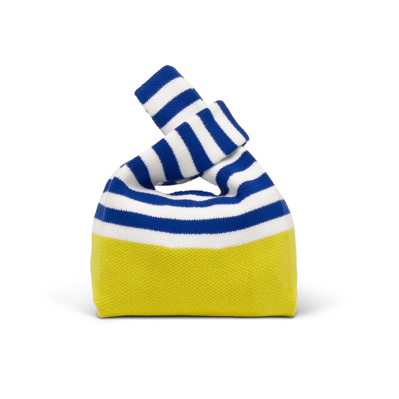 Happy Stripe Knitted Lunch Bag-Egg Yolk