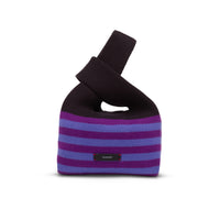 Happy Stripe Knitted Lunch Bag-Smoky Mauve