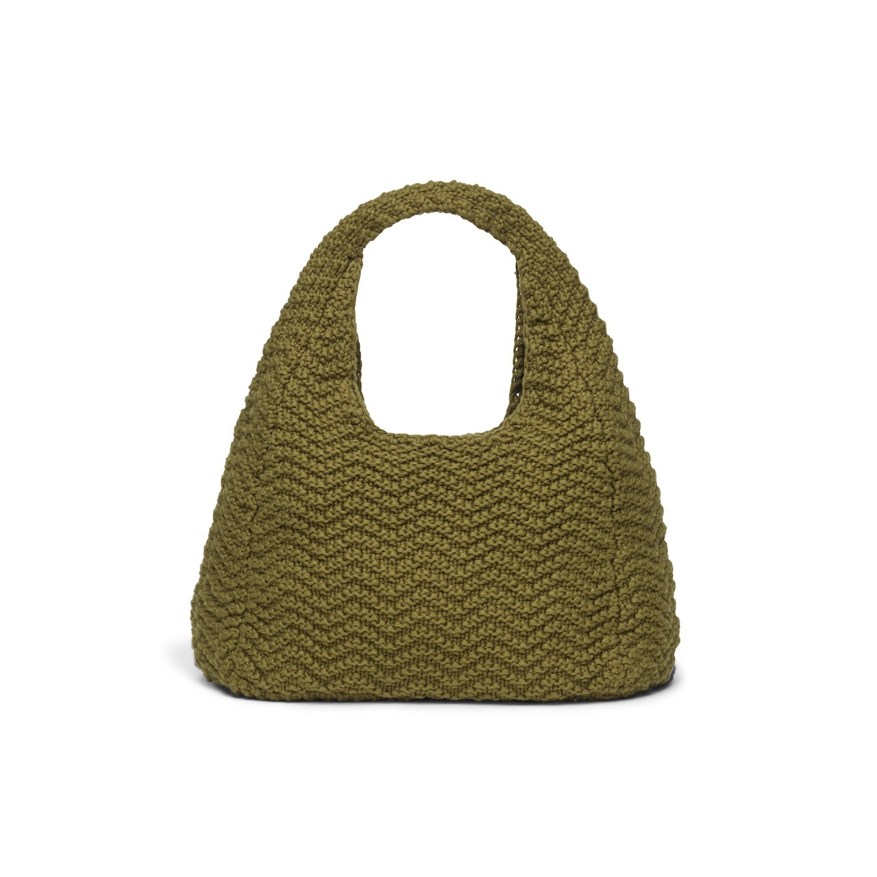 Wavetrack Dumpling Knitted Bag-Olive