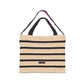 Textured Stripes Knitted Tote-Doe