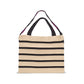 Textured Stripes Knitted Tote-Doe