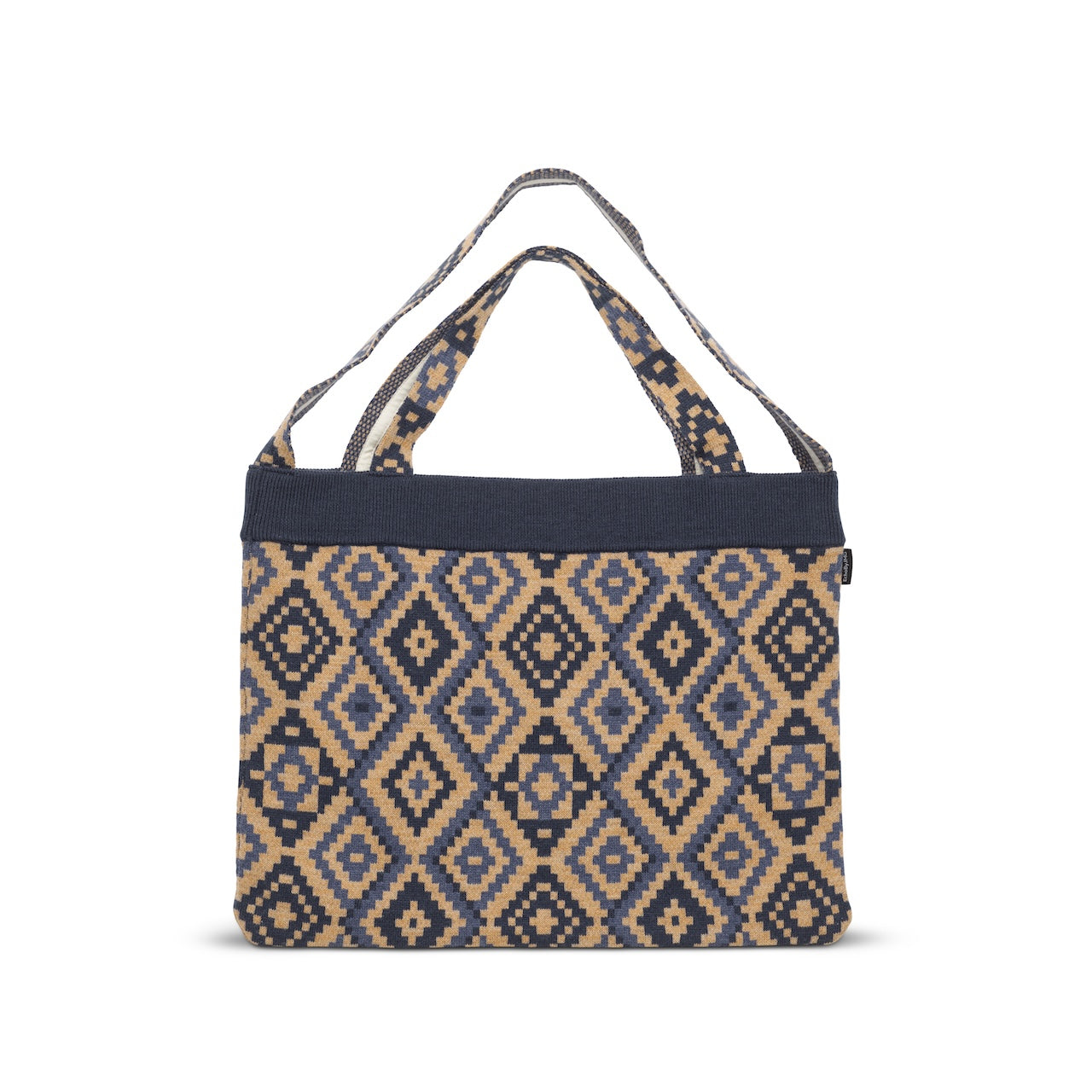 Denim Diamond Knitted Tote