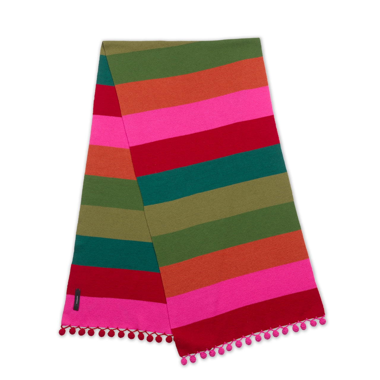 Rainbow Crossing Knitted Scarf-Rainbow