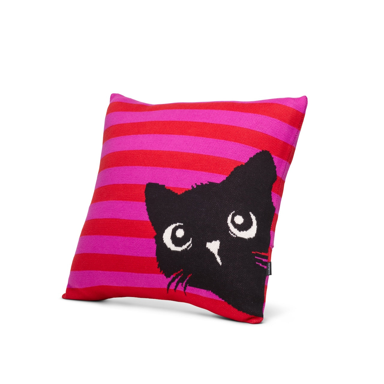 Purrfect Peek Knitted Cushion Cover