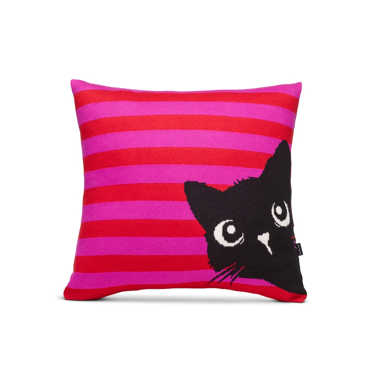 Purrfect Peek Knitted Cushion Cover