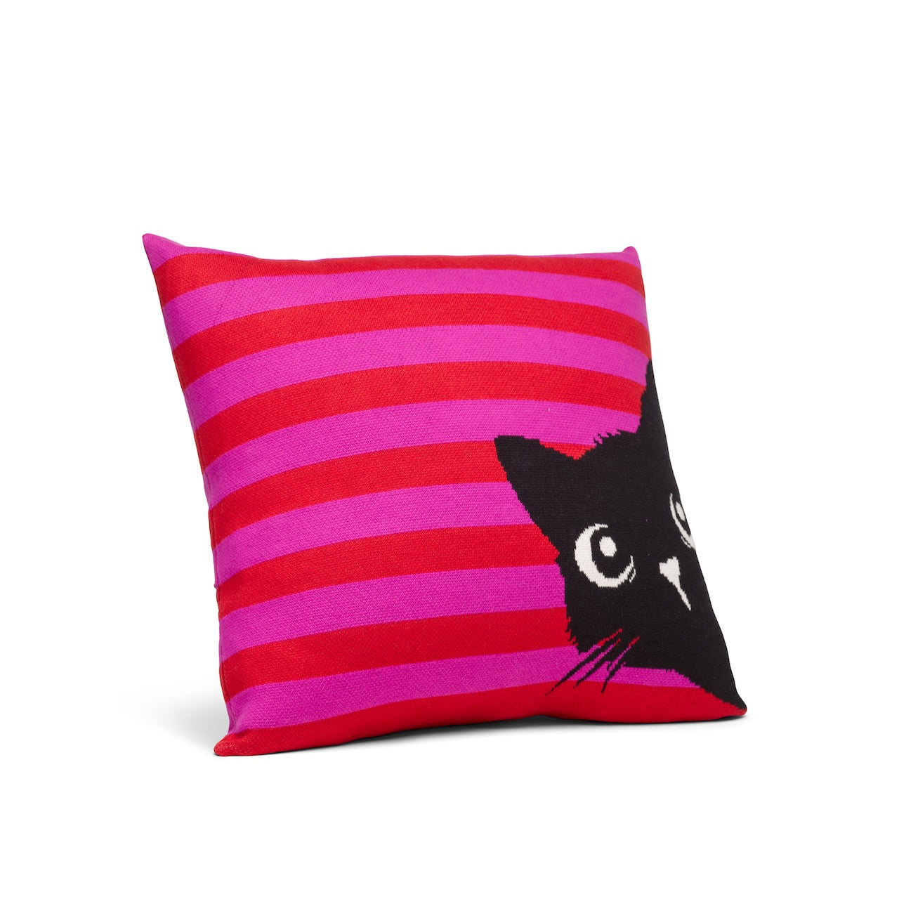 Purrfect Peek Knitted Cushion Cover