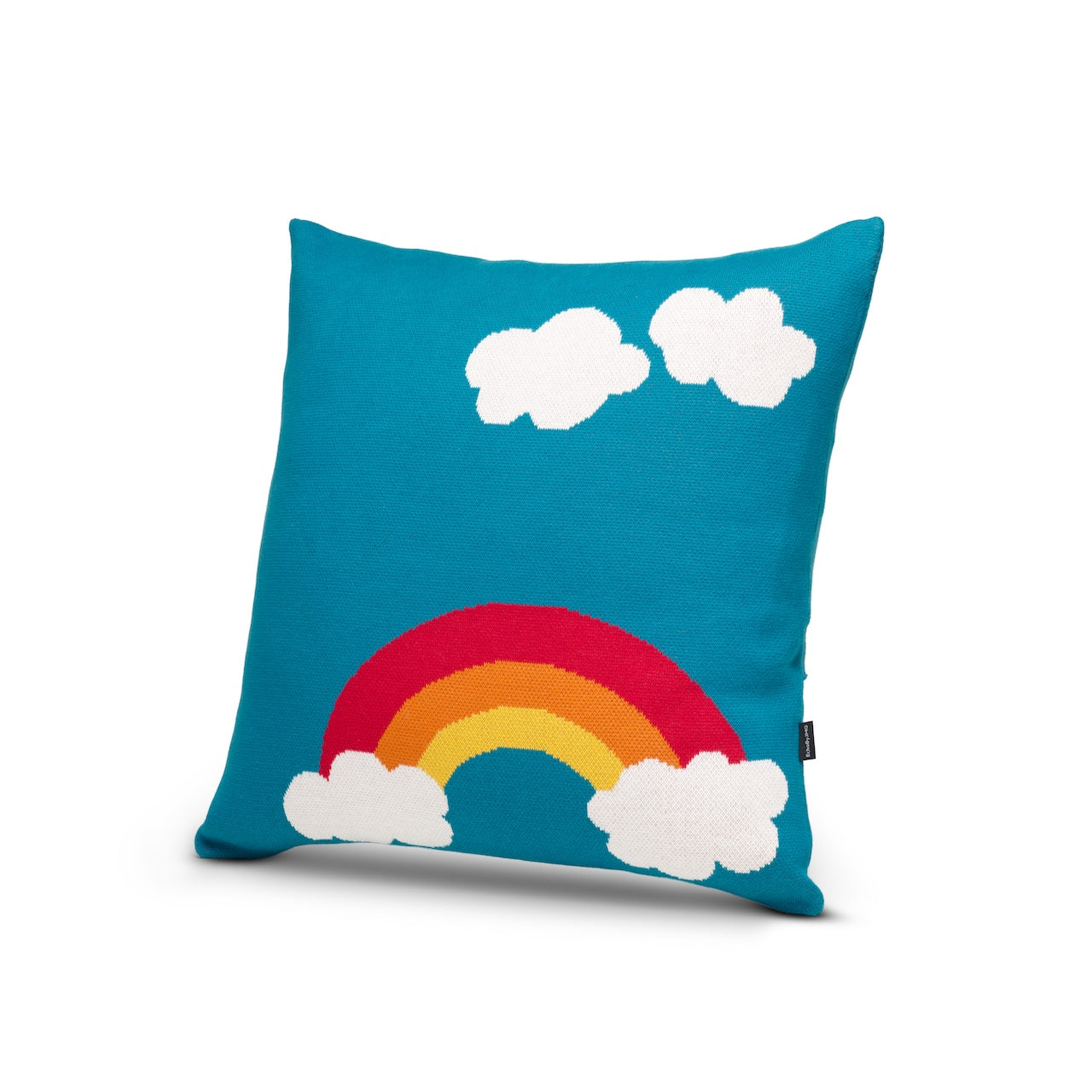 Joyful Rainbow Knitted Cushion Cover