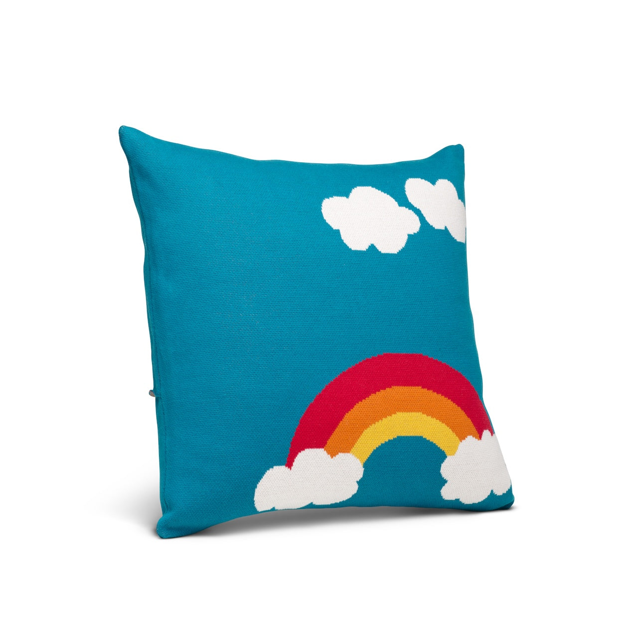 Joyful Rainbow Knitted Cushion Cover