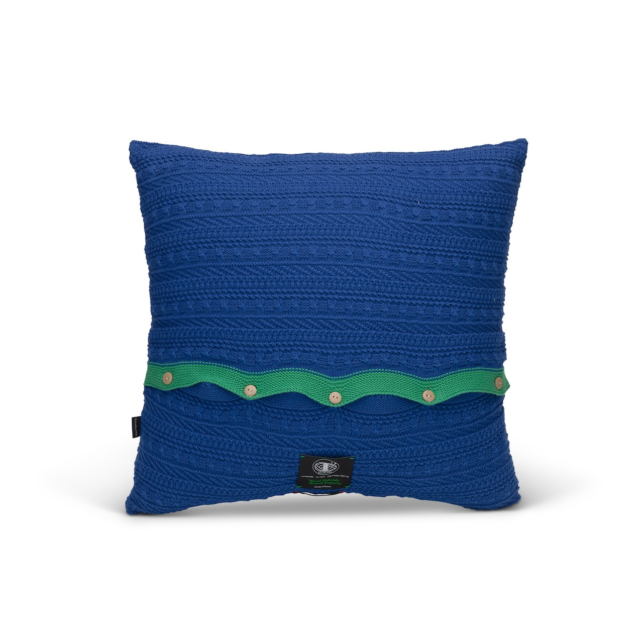 Carousel Stripes Knitted Cushion Cover-Violet Blue