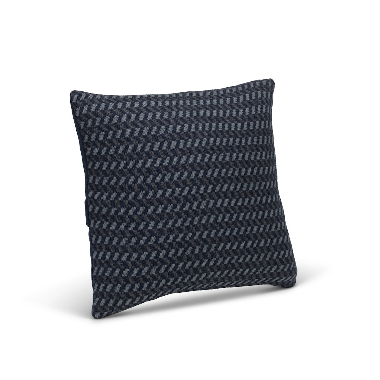 Ticket Booth Knitted Cushion Cover-Dk Royal