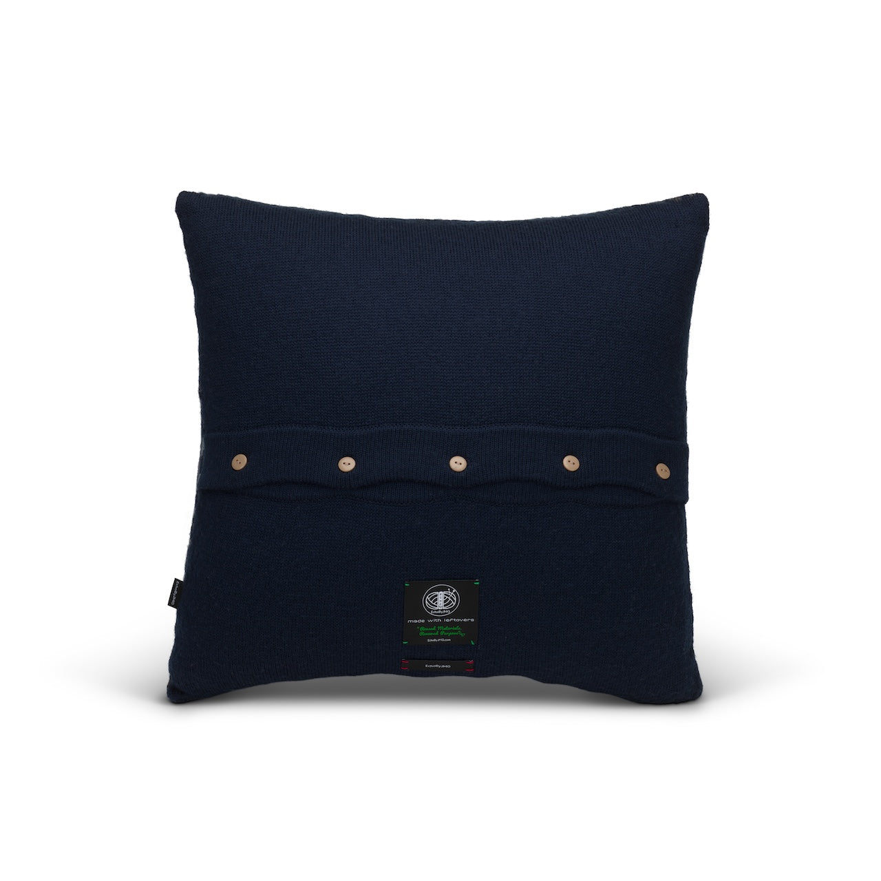 Ticket Booth Knitted Cushion Cover-Dk Royal