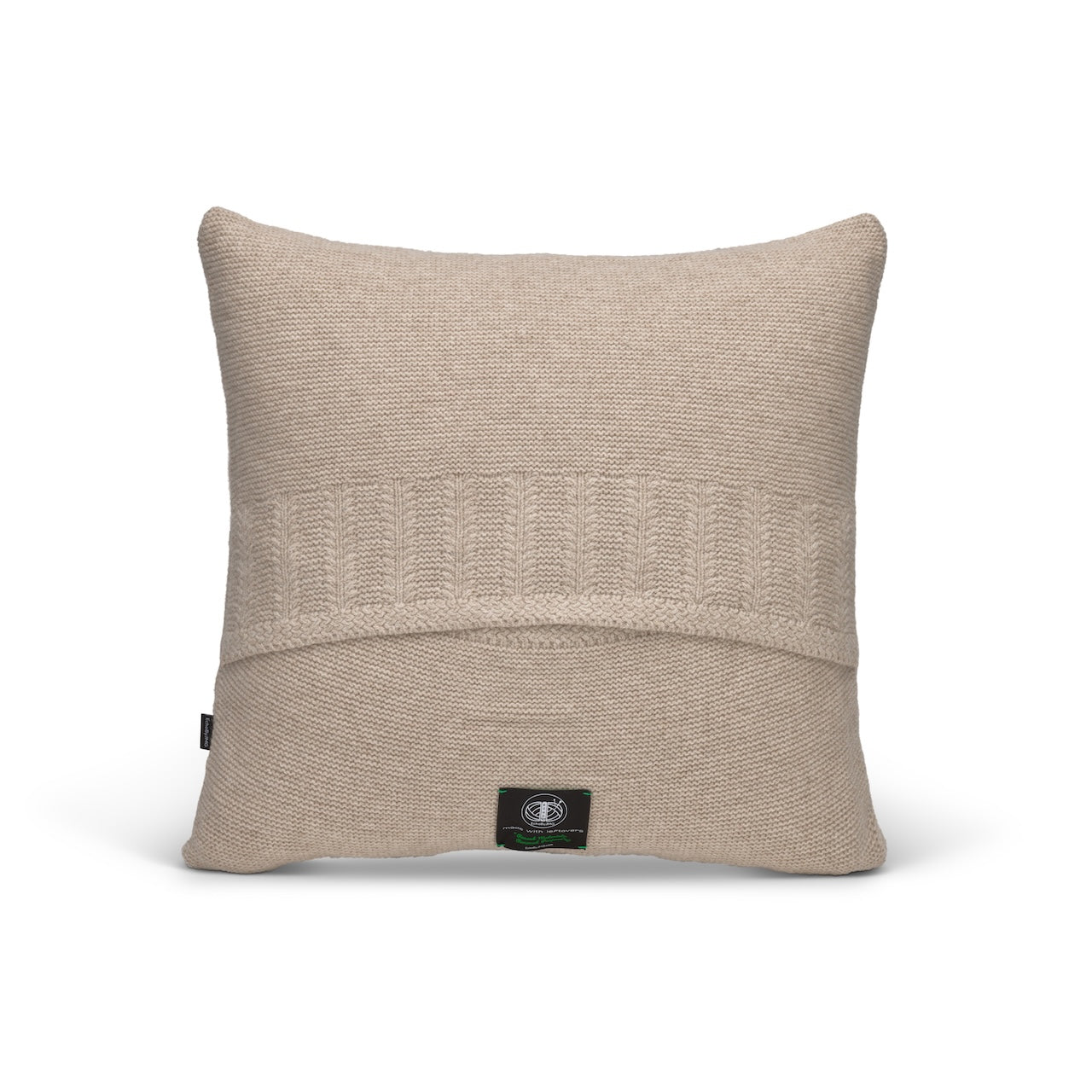 Rollercoaster Tracks Knitted Cushion Cover-Linen