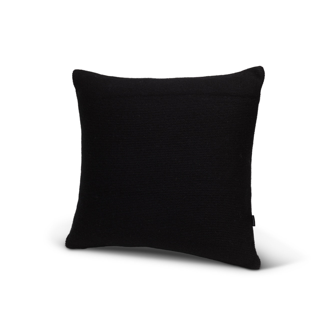 Rollercoaster Tracks Knitted Cushion Cover-Black