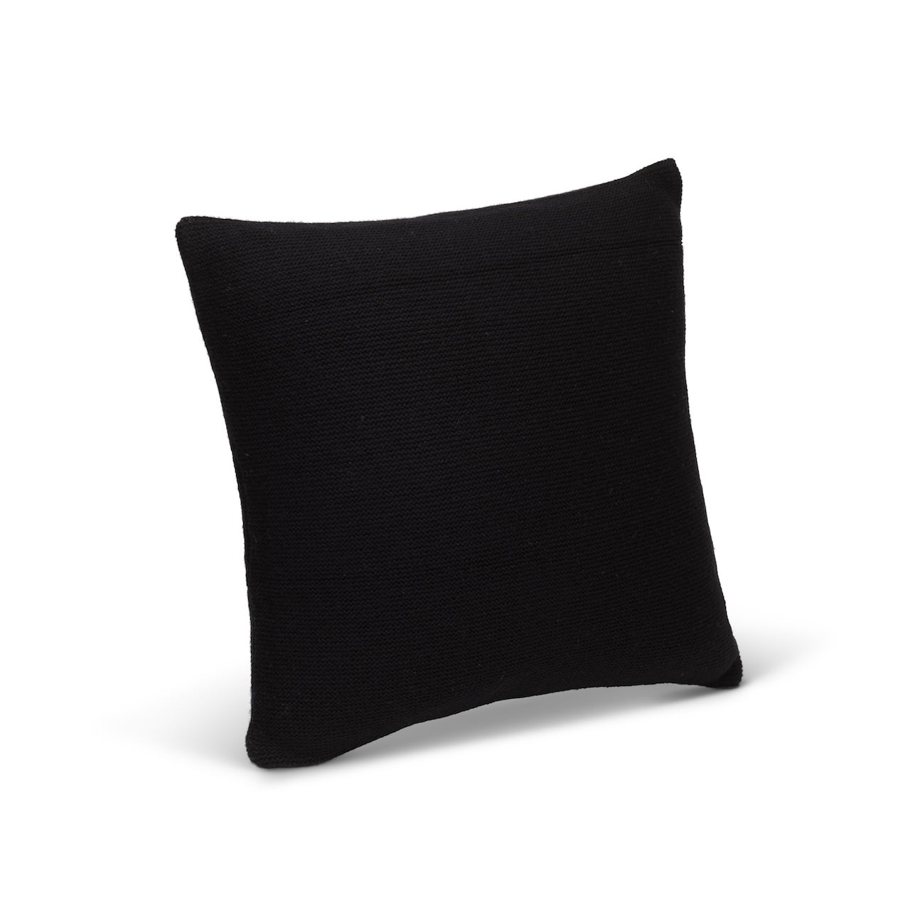 Rollercoaster Tracks Knitted Cushion Cover-Black