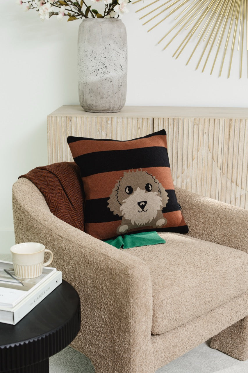 Fluff & Paws Knitted Cushion Cover
