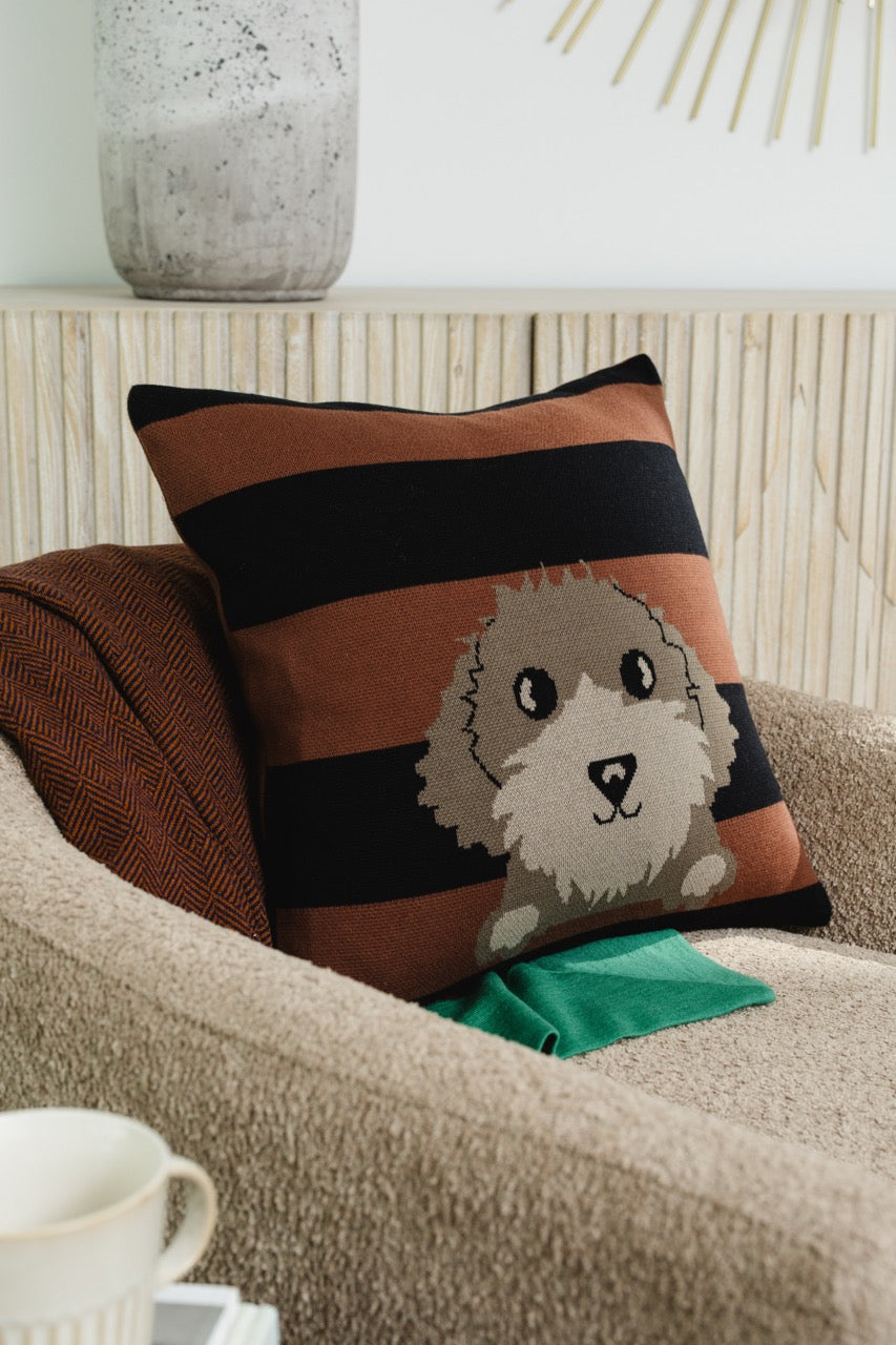 Fluff & Paws Knitted Cushion Cover