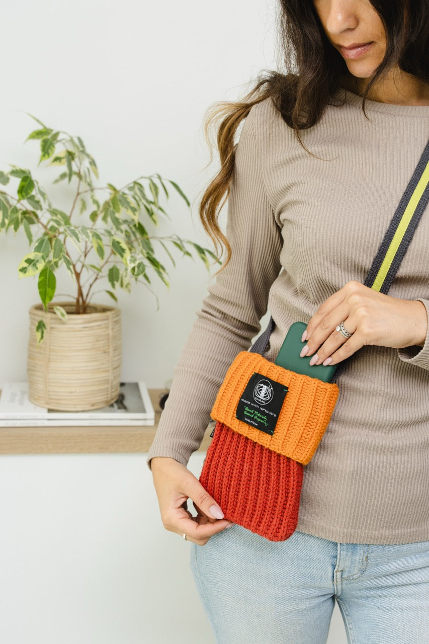 Booth Ticket Knitted Pcase-Tomato