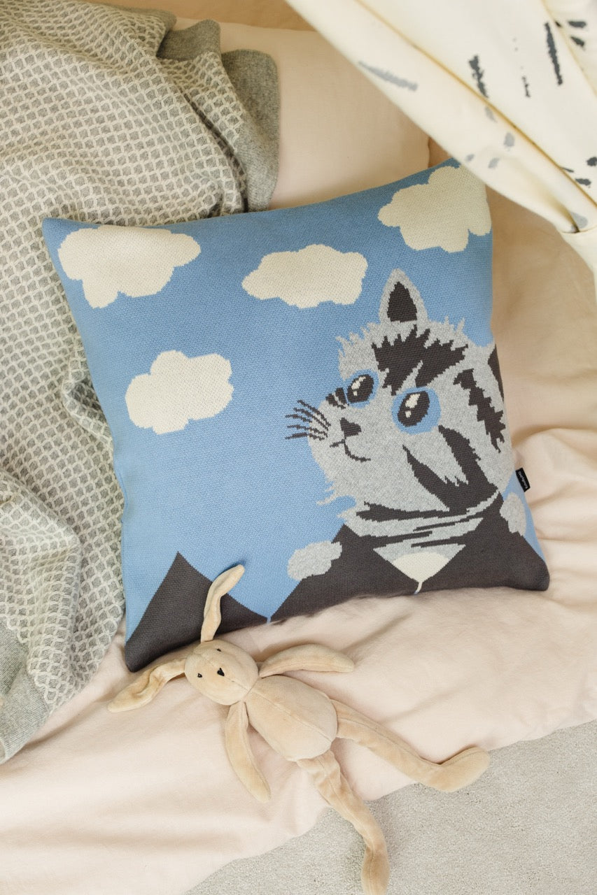 Sky & Fence Knitted Cushion Cover