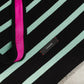 Textured Stripes Knitted Tote-Black