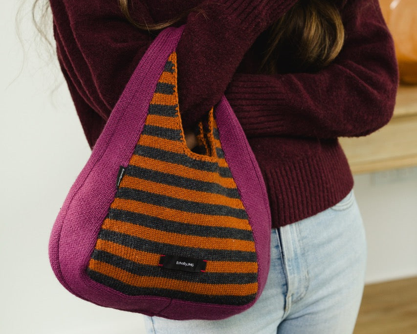 Popcorn Dumpling Knitted Bag-Pumpkin