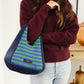 Popcorn Dumpling Knitted Bag-Blueberry