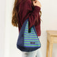 Popcorn Dumpling Knitted Bag-Blueberry