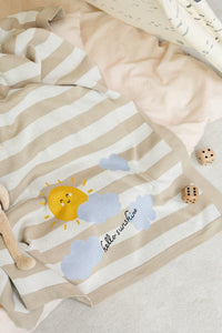 Happy Sunshine Knitted Throw-Cloud