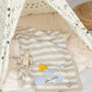 Happy Sunshine Knitted Throw-Cloud