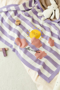 Happy Sunshine Knitted Throw-Cloud-Smoky Mauve