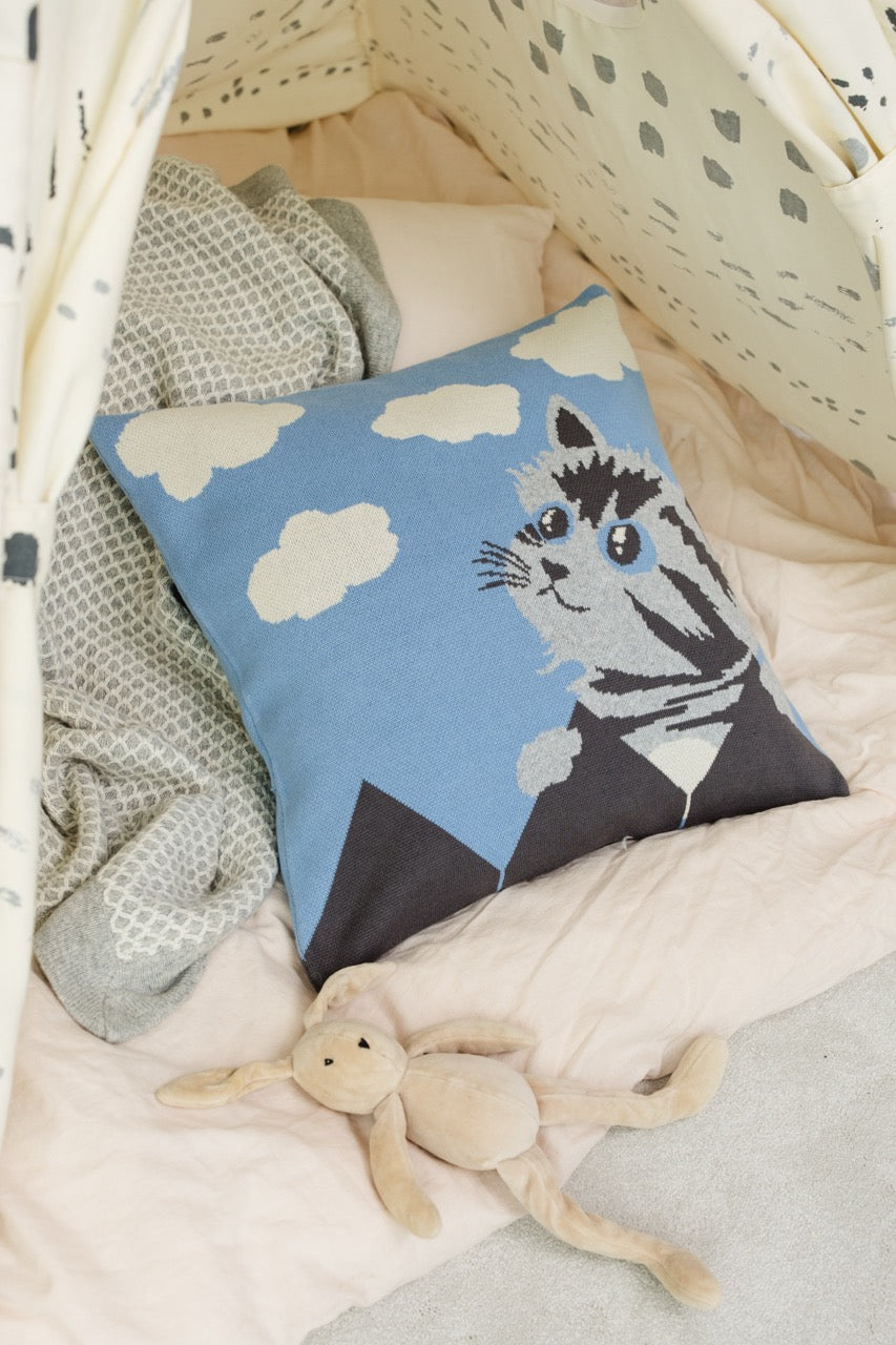 Sky & Fence Knitted Cushion Cover