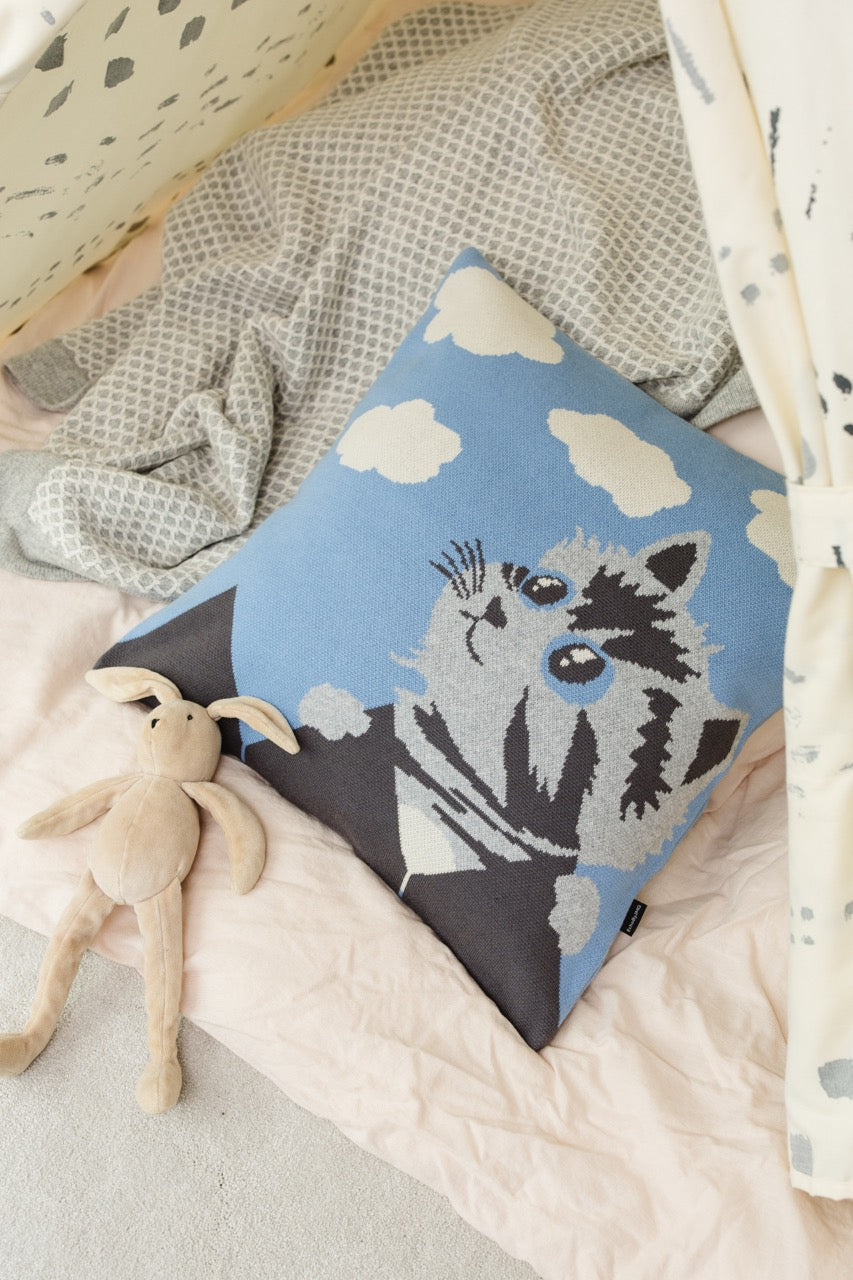 Sky & Fence Knitted Cushion Cover