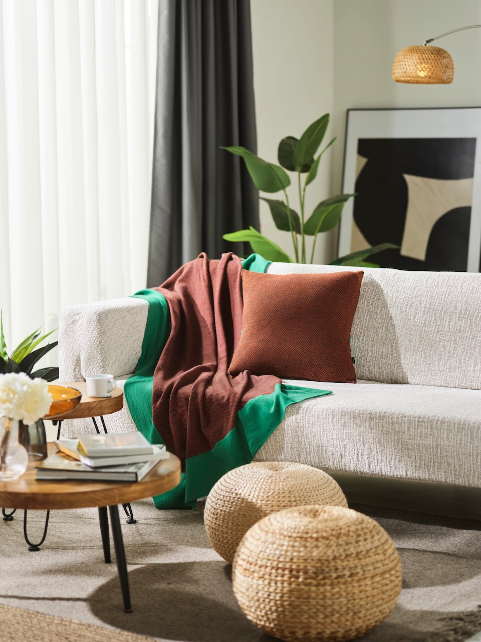 Lucky Arrow Knitted Cushion Cover-Pumpkin