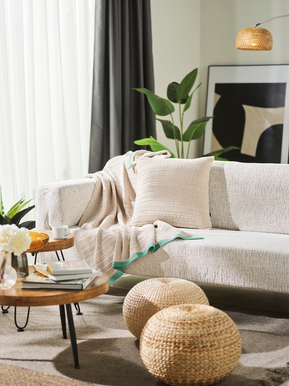 Carousel Stripes Knitted Cushion Cover-Chiffon